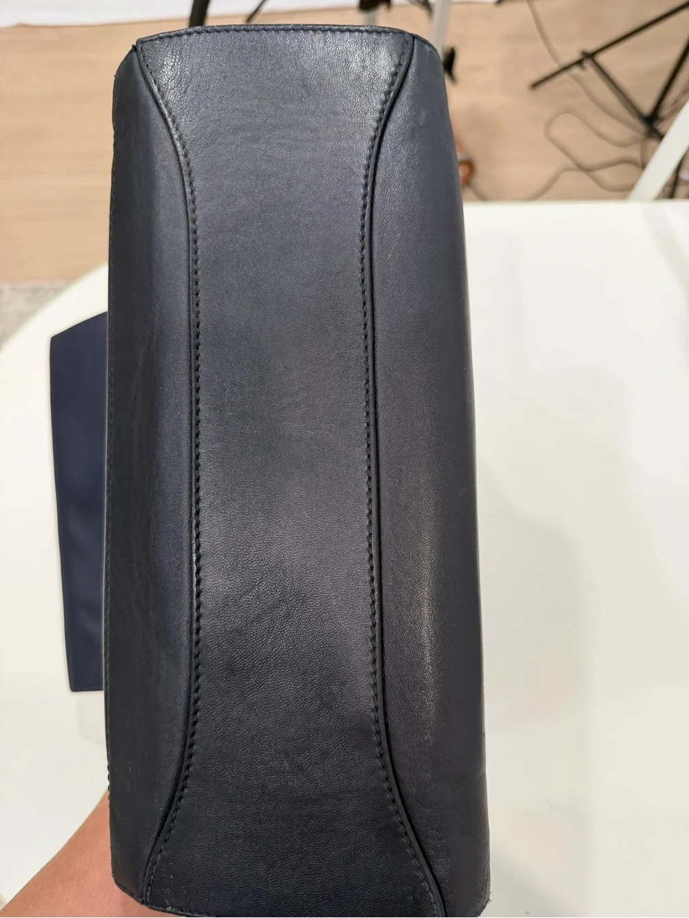 Michael Teperson Toaster Black Leather Top Handle Bag Made Italy